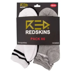 Pack de 6 socquettes rayées multicolores ricardo Homme Homme Chaussettes|Vetements De Sports Homme