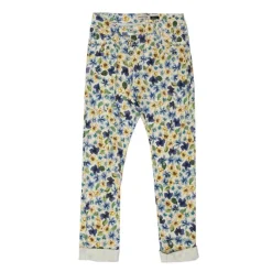 Outlet Pantalon à fleurs avec ourlets Femme Femme Pantalon