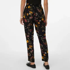 Hot Pantalon à fleurs droit avec cordon de serrage Femme Femme Pantalon
