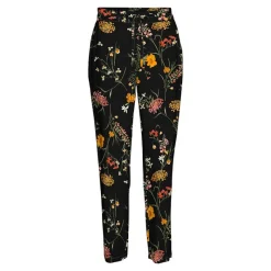 Hot Pantalon à fleurs droit avec cordon de serrage Femme Femme Pantalon