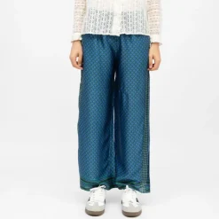 Discount Pantalon à motif penny effet satin regular Femme Femme Pantalon