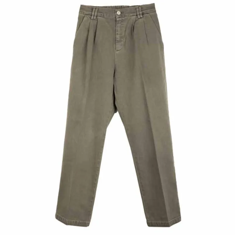 Hot Pantalon à pinces en toile Femme Femme Pantalon