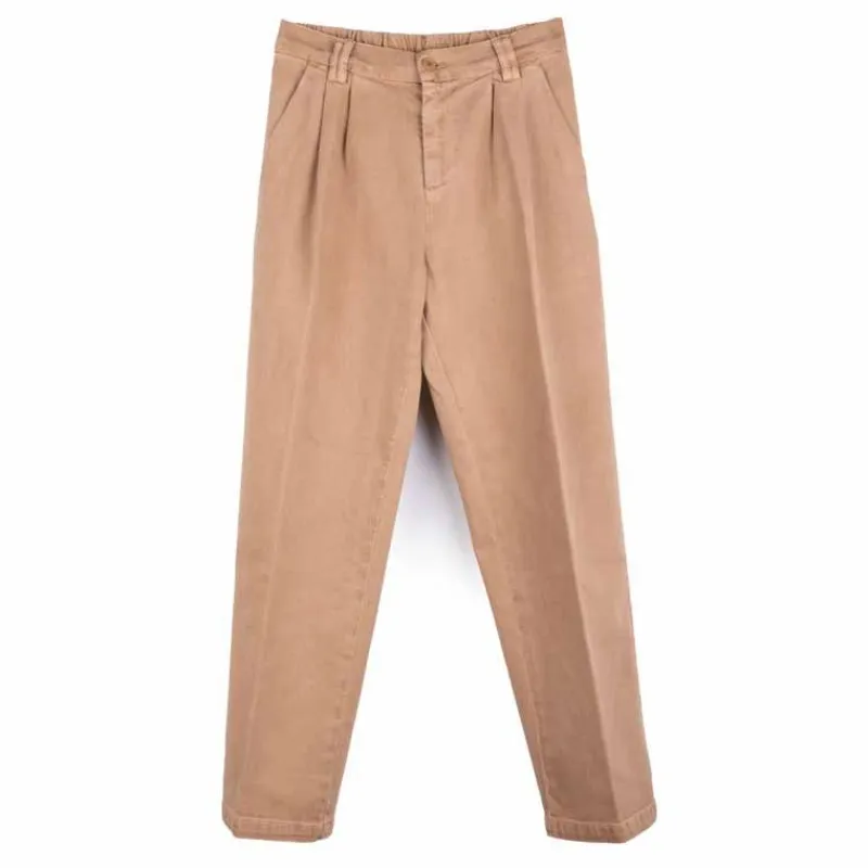 Clearance Pantalon à pinces en toile Femme Femme Pantalon