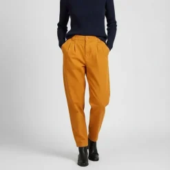 Sale Pantalon à pinces en toile Femme Femme Pantalon