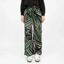 Online Pantalon avec cordon regular à motif graphique prisco Femme Femme Pantalon