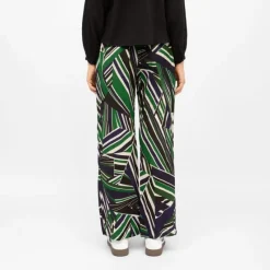 Online Pantalon avec cordon regular à motif graphique prisco Femme Femme Pantalon