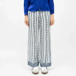 Outlet Pantalon motif frise pauline Femme Femme Pantalon