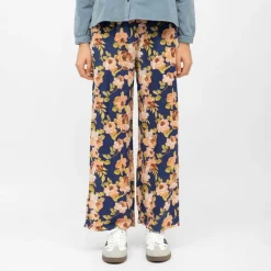 New Pantalon fluide retro pozo à fleurs Femme Femme Pantalon