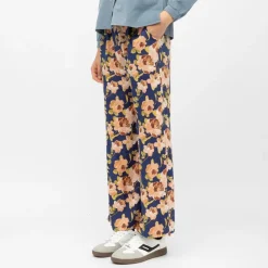 New Pantalon fluide retro pozo à fleurs Femme Femme Pantalon
