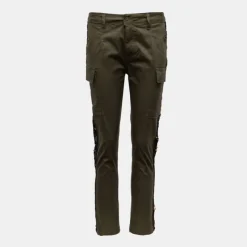 Clearance Pantalon cargo ajusté avec sequins dorés Femme Femme Pantalon