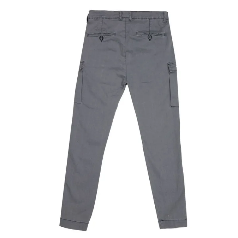 Pantalon cargo gris stretch Homme Homme Pantalon