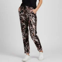 Online Pantalon carotte imprimé avec bandes es Femme Femme Pantalon