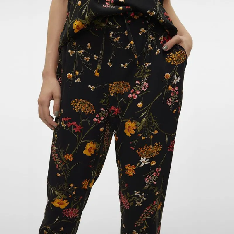 Best Pantalon carotte imprimé à fleurs colorées Femme Femme Pantalon