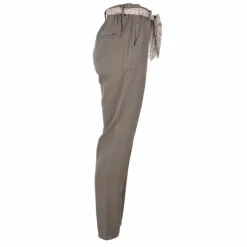 Hot Pantalon carotte noué avec foulard imprimé Femme Femme Pantalon