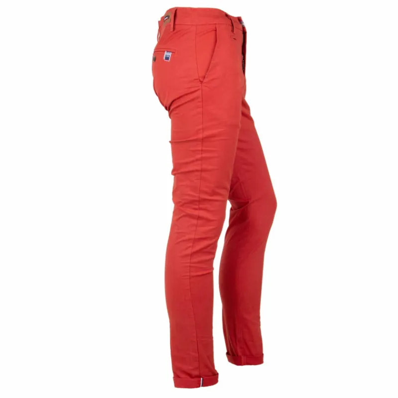 Online Pantalon chino coton stretch revers fermeture éclair tenali Homme Homme Pantalon