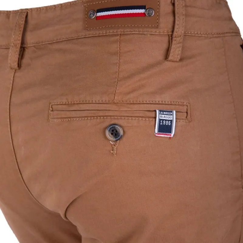 New Pantalon chino coton stretch revers fermeture éclair tenali Homme Homme Pantalon