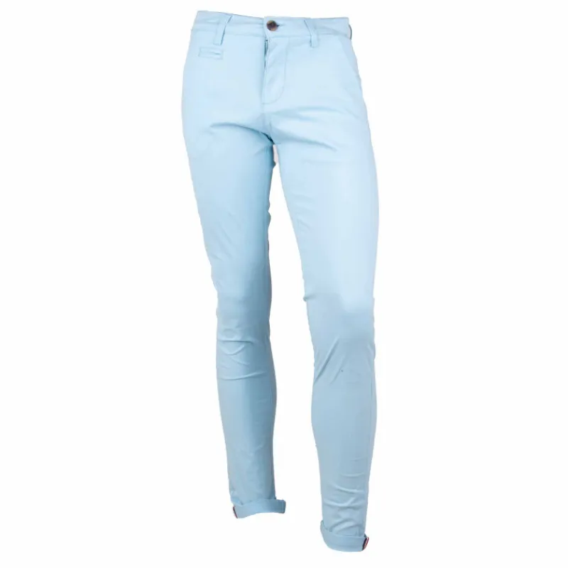Clearance Pantalon chino coton stretch revers fermeture éclair tenali Homme Homme Pantalon