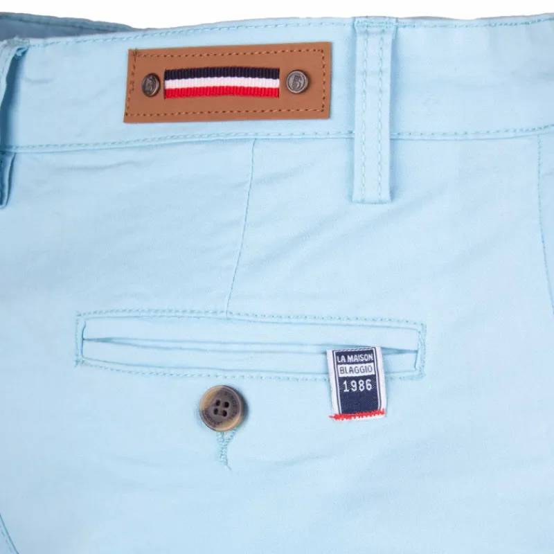 Clearance Pantalon chino coton stretch revers fermeture éclair tenali Homme Homme Pantalon