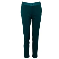 Online Pantalon de tailleur carotte bottiglia ceinture satinée Femme Femme Pantalon