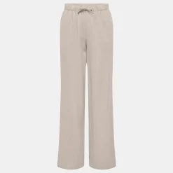 Pantalon en lin fermeture cordon Femme Femme Pantalon