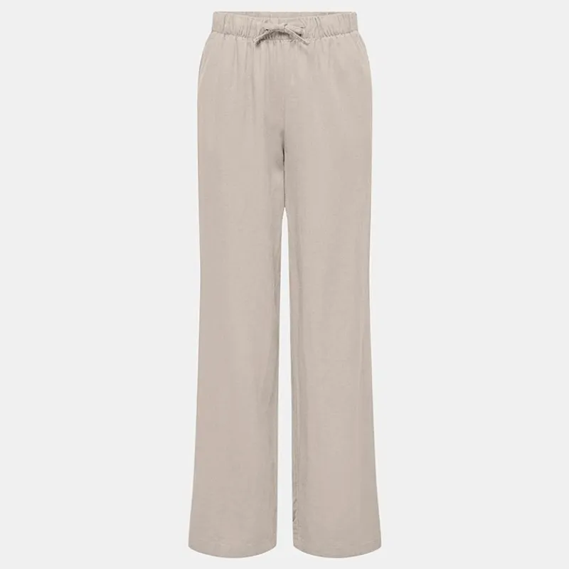 Pantalon en lin fermeture cordon Femme Femme Pantalon