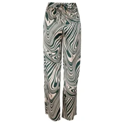 Pantalon fluide large iwa motif zébré Femme Femme Pantalon