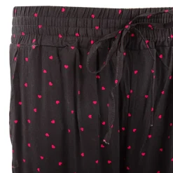 New Pantalon fluide coeurs rouges Femme Femme Pantalon