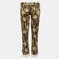 New Pantalon imprimé animal taille basse avec ouelets Femme Femme Pantalon