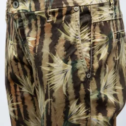 New Pantalon imprimé animal taille basse avec ouelets Femme Femme Pantalon