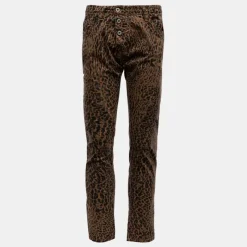 Discount Pantalon imprimé léopard avec boutons Femme Femme Pantalon
