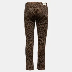 Discount Pantalon imprimé léopard avec boutons Femme Femme Pantalon