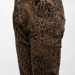 Discount Pantalon imprimé léopard avec boutons Femme Femme Pantalon
