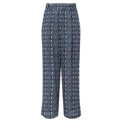 Hot Pantalon jambes larges imprimé graphique Femme Femme Pantalon