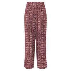 Outlet Pantalon jambes larges imprimé graphique Femme Femme Pantalon