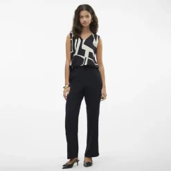 Online Pantalon large taille haute Femme Femme Pantalon