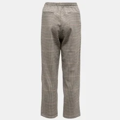 Clearance Pantalon élastique à carreaux Femme Femme Pantalon