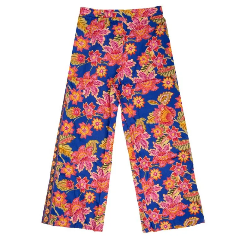 New Pantalon élastique pavina à fleurs Femme Femme Pantalon