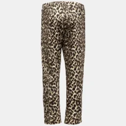 Sale Pantalon élastique fluide imprimé léopard Femme Femme Pantalon