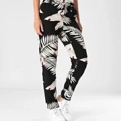 Sale Pantalon léger imprimé plantes Femme Femme Pantalon