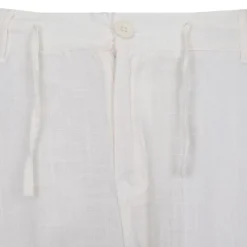 Clearance Pantalon lin mélangé cordon julien Homme Homme Pantalon