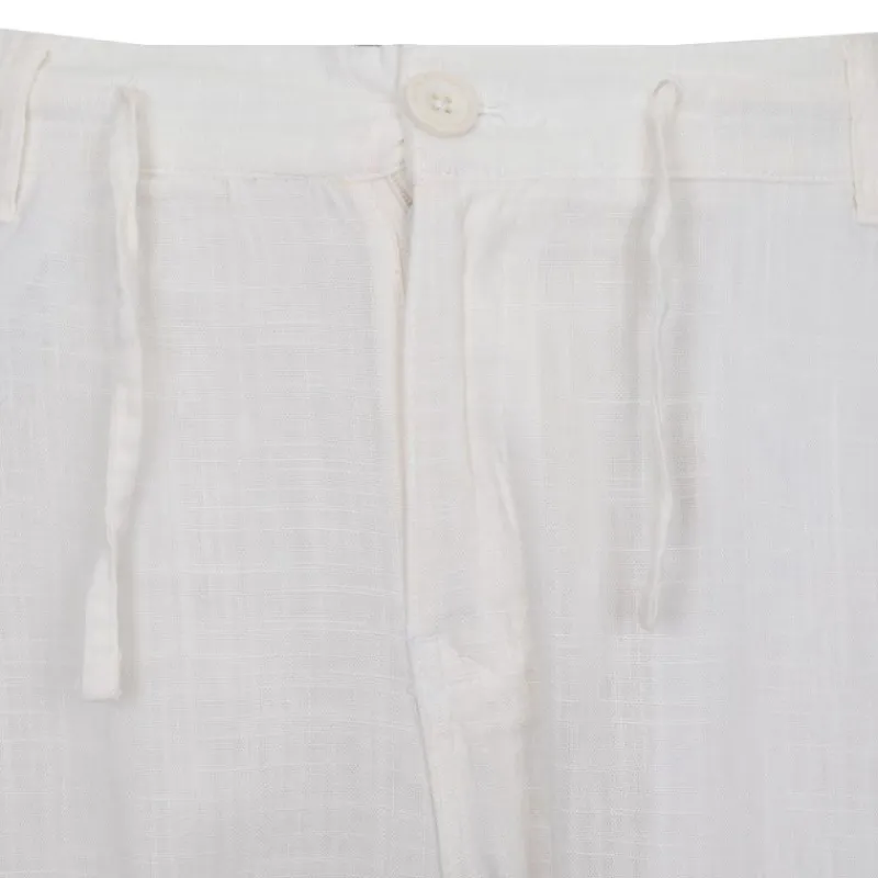 Clearance Pantalon lin mélangé cordon julien Homme Homme Pantalon