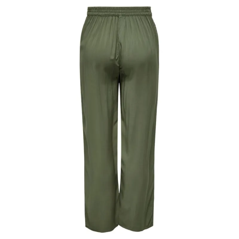 Hot Pantalon palazzo avec ceinture noir Femme Femme Pantalon