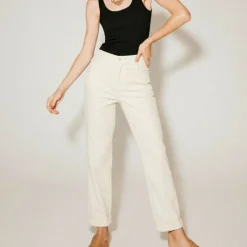 Sale Pantalon panna velours coupe carotte Femme Femme Pantalon