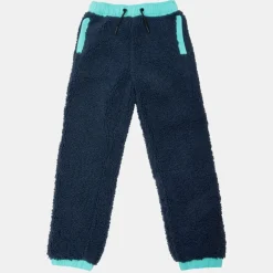 Pantalon polaire bleu marine avec cordon de serrage poches arrières bleu cyan Enfant Enfant Jean, Pantalon