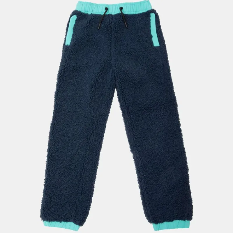 Pantalon polaire bleu marine avec cordon de serrage poches arrières bleu cyan Enfant Enfant Jean, Pantalon