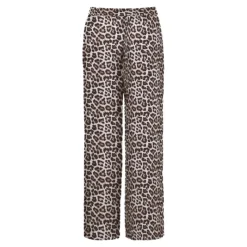 Hot Pantalon regular avec imprimé léopard palazzo à nouer Femme Femme Pantalon