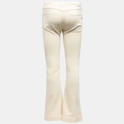 Clearance Pantalon retro bootcut taille basse couleur unie Femme Femme Pantalon