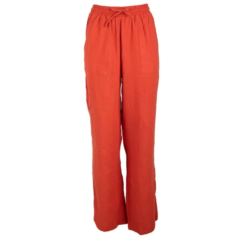 Outlet Pantalon rouge large Femme Femme Pantalon