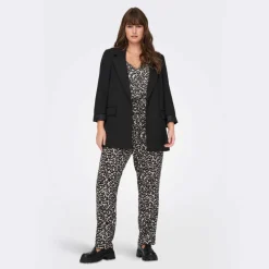 Hot Pantalon slim léopard taille élastique cordon Femme Femme Pantalon