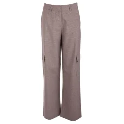 Clearance Pantalon style cargo à carreaux Femme Femme Pantalon